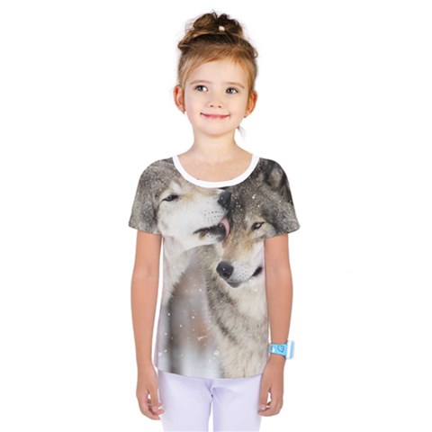 Lovable Wolves Kids  One Piece Tee by amazinganimals