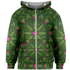The Most Sacred Lotus Pond  With Bloom    Mandala Kids Zipper Hoodie Without Drawstring by pepitasart
