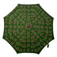 The Most Sacred Lotus Pond With Fantasy Bloom Hook Handle Umbrellas (medium) by pepitasart