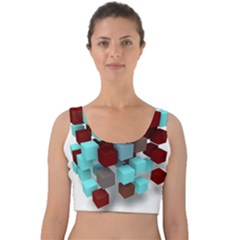 Matrix Network Data Exchange Velvet Crop Top by Nexatart