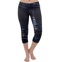 New York Skyline New York City Capri Yoga Leggings by Nexatart