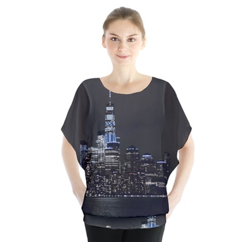 New York Skyline New York City Blouse by Nexatart