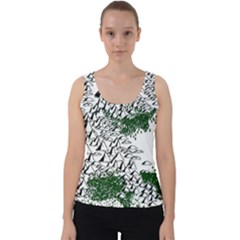 Montains Hills Green Forests Velvet Tank Top