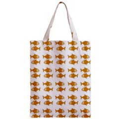 Small Fish Water Orange Zipper Classic Tote Bag by Alisyart