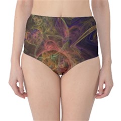 Abstract Colorful Art Design Classic High-waist Bikini Bottoms