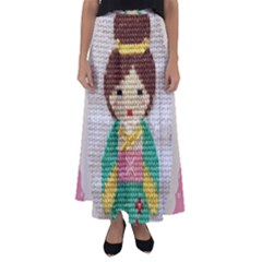 Cross Stitch Kimono Flared Maxi Skirt by DeneWestUK