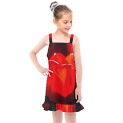 Red Tulip A Bowl Of Fire Kids  Overall Dress by FunnyCow