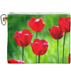 Red Tulip Flowers, Sunny Day Canvas Cosmetic Bag (xxxl) by FunnyCow