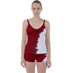 Canada Maple Leaf Tie Front Two Piece Tankini