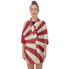 Rising Sun Flag Half Sleeve Chiffon Kimono by Valentinaart