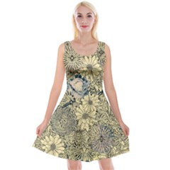 Abstract Art Artistic Botanical Reversible Velvet Sleeveless Dress by Nexatart