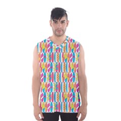 Rainbow Colored Waikiki Surfboards  Men s Basketball Tank Top by PodArtist