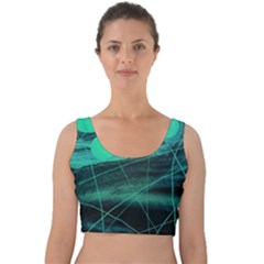 Neon Bubbles Velvet Crop Top by WILLBIRDWELL