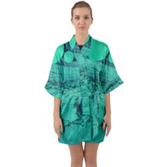 Neon Bubbles 2 Quarter Sleeve Kimono Robe by WILLBIRDWELL