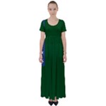 Flag of the Green Mountain Boys High Waist Short Sleeve Maxi Dress