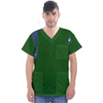 Flag of the Green Mountain Boys Men s V-Neck Scrub Top