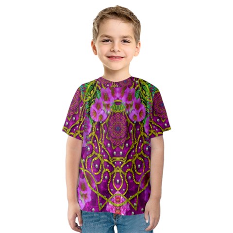 Star Of Freedom Ornate Rainfall In The Tropical Rainforest Kids  Sport Mesh Tee by pepitasart