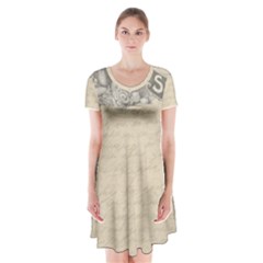 Background 1776472 1920 Short Sleeve V-neck Flare Dress by vintage2030