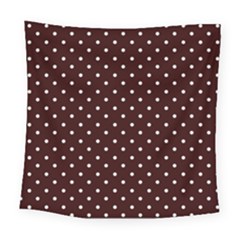 Little  Dots Maroon Square Tapestry (large)