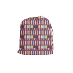 Candy Popsicles Purple Drawstring Pouch (medium)