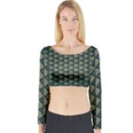 Texture Background Pattern Long Sleeve Crop Top