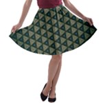 Texture Background Pattern A-line Skater Skirt