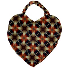 Kaleidoscope Image Background Giant Heart Shaped Tote by Sapixe