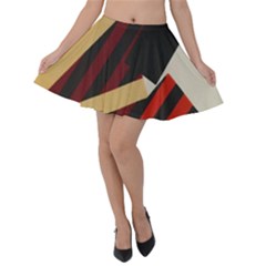 Fabric Textile Design Velvet Skater Skirt by Sapixe