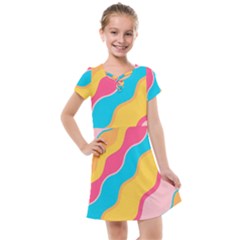 Cake Color Palette Painting Kids  Cross Web Dress by Sapixe