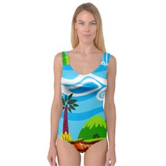 Landscape Background Nature Sky Princess Tank Leotard  by Sapixe