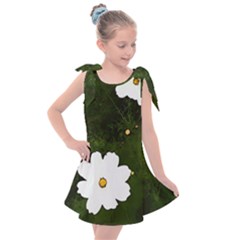 Daisies In Green Kids  Tie Up Tunic Dress by DeneWestUK