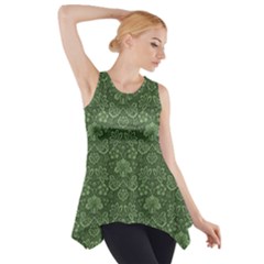Damask Green Side Drop Tank Tunic by vintage2030
