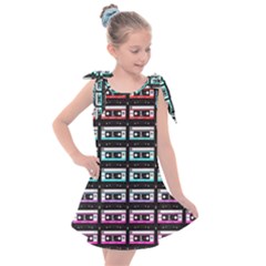 Three Color Ombre Cassette Kids  Tie Up Tunic Dress by snowwhitegirl