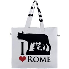 I Love Rome Graphic Icon Canvas Travel Bag by dflcprints