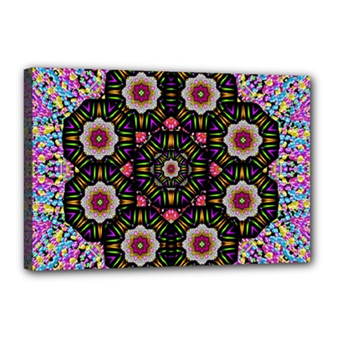 Decorative Ornate Candy With Soft Candle Light For Peace Canvas 18  X 12  (stretched) by pepitasart