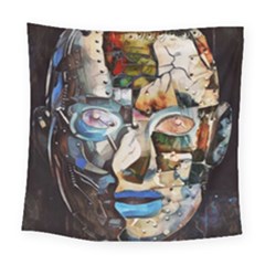 Robot Cyborg Cyberpunk Automation Square Tapestry (large) by Simbadda