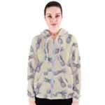 Pineapple pattern Women s Zipper Hoodie