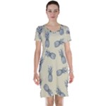 Pineapple pattern Short Sleeve Nightdress