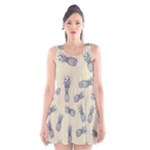 Pineapple pattern Scoop Neck Skater Dress