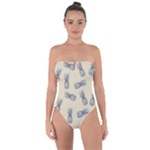 Pineapple pattern Tie Back One Piece Swimsuit