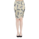 Pineapple pattern Midi Wrap Pencil Skirt