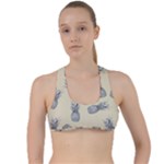 Pineapple pattern Criss Cross Racerback Sports Bra