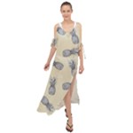 Pineapple pattern Maxi Chiffon Cover Up Dress