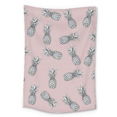 Pineapple Pattern Large Tapestry by Valentinaart