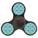 Mod Blue Green Square Pattern Finger Spinner View2