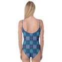 Mod Purple Green Turquoise Square Pattern Camisole Leotard  View2