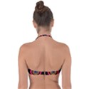 Neon Light Abstract Pattern Lines Halter Bandeau Bikini Top View2