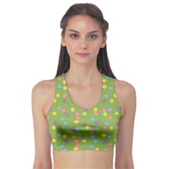 Balloon Grass Party Green Purple Sports Bra by Simbadda