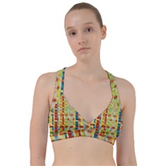 Woven Pattern Background Yellow Sweetheart Sports Bra by Simbadda