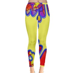 Embroidery Dab Color Spray Inside Out Leggings by Simbadda